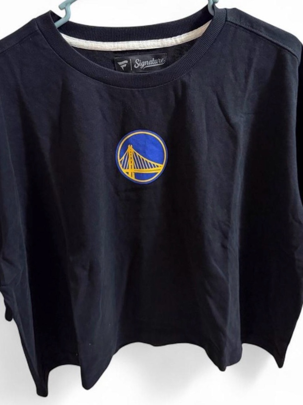 Golden State Warriors Fanatics Signature Women’s Crop T-Shirt Black Large NWT